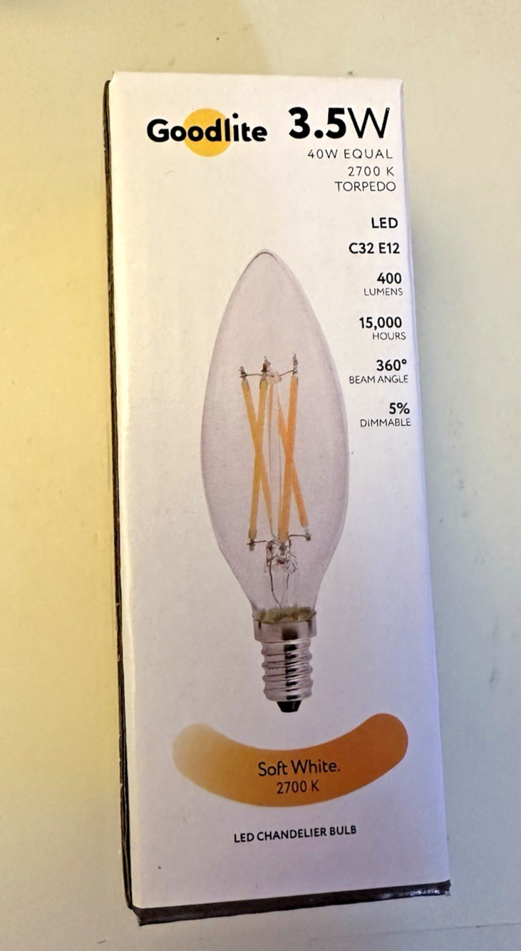 Case of 10 Goodlite LED Candelabra E12 3.5W 40W Equivelent